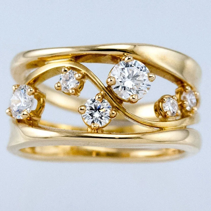 New Fashion Jewelry zircon Rings For Women Gold Color Dance Party Geometric Finger Ring Delicate Girl Gift Anillos
New Fashion Jewelry zircon Rings For Women Gold Color Dance Party Geometric Finger Ring Delicate Girl Gift Anillos