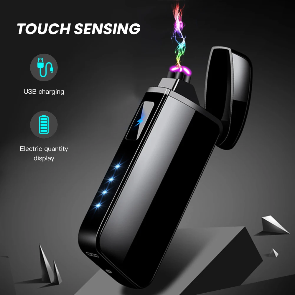 Personality Creative Windproof USB Charging Touch Induction Double Arc Lighters Pulse Plasma Cigarette Lighter Gadgets for Men
Personality Creative Windproof USB Charging Touch Induction Double Arc Lighters Pulse Plasma Cigarette Lighter Gadgets for Men