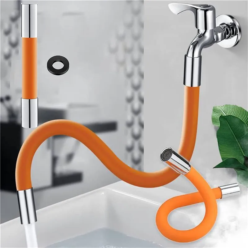 

360°Flexible Rotation Splash-proof Universal Faucet Extension Extender Foaming Extension Tube Free Bending For WashBasin Kitchen
