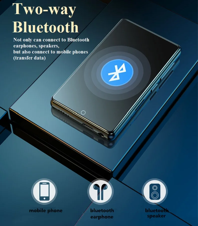BENJIE C11 WiFi Bluetooth MP4 Player 3.5 inch Full Touch Screen 8GB Audio With Speaker Camera FM Recording E-book Video | Электроника