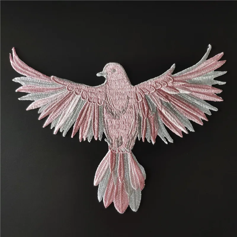 Clothing Diy Embroidery Biker Patch 275mm Pink Dove Iron On Patches for Clothes Animal Stickers Strange things Free Shipping
Clothing Diy Embroidery Biker Patch 275mm Pink Dove Iron On Patches for Clothes Animal Stickers Strange things Free Shipping