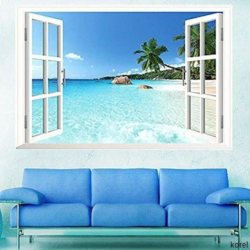 Modern Summer Beach Coconut Tree 3d Wall Sticker Seaside Landscape Removable Wallpaper Window View Decal Stickers Home Decor
Modern Summer Beach Coconut Tree 3d Wall Sticker Seaside Landscape Removable Wallpaper Window View Decal Stickers Home Decor