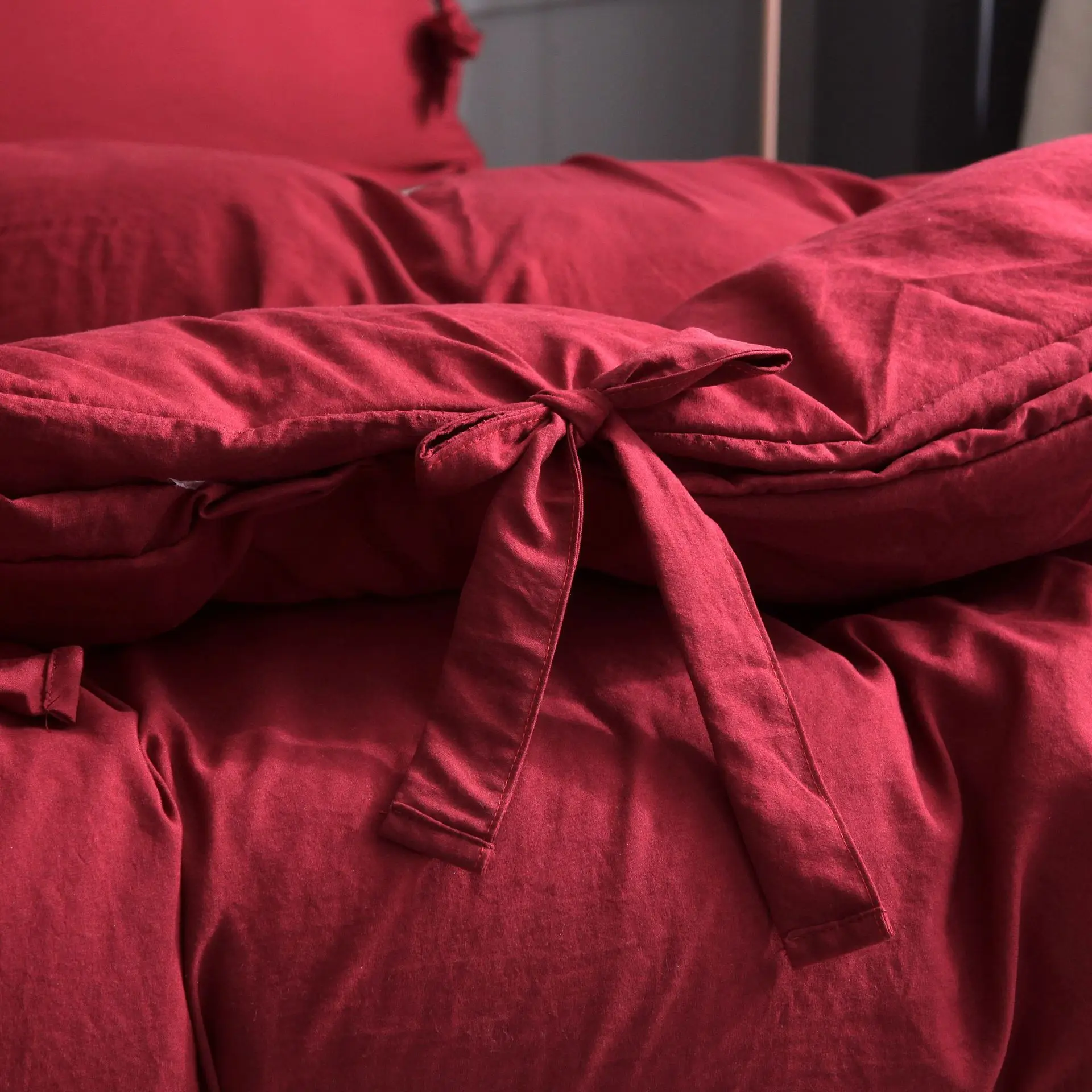 Duvet Cover Queen Lace up Bedding Sets Duvet Cover Set Solid Bedroom Luxury Quilt No Bed Sheet JAJU1011
Duvet Cover Queen Lace up Bedding Sets Duvet Cover Set Solid Bedroom Luxury Quilt No Bed Sheet JAJU1011