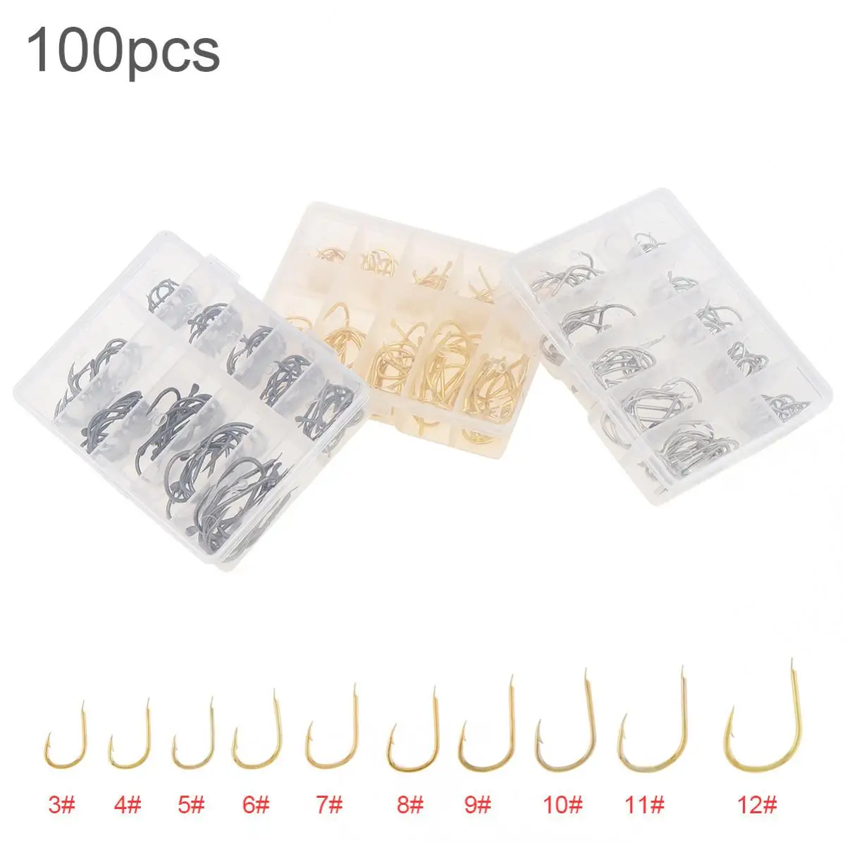 100pcs/lot Fishing Hook Set 3 -12# High Carbon Steel Single Fishhooks Jip Barbed Carp Hooks No Hole
100pcs/lot Fishing Hook Set 3 -12# High Carbon Steel Single Fishhooks Jip Barbed Carp Hooks No Hole