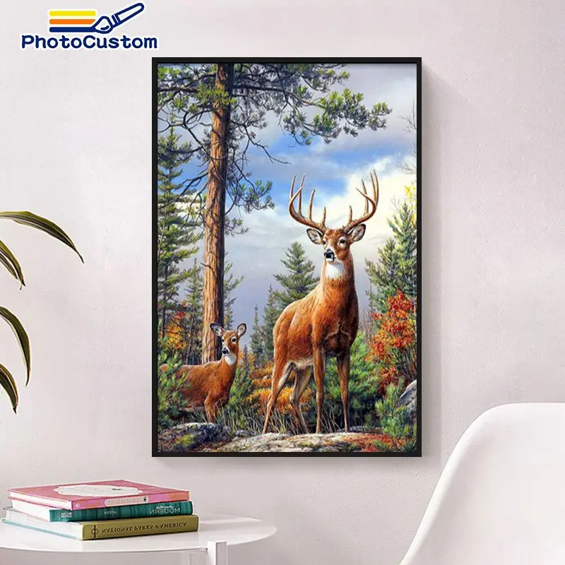 PhotoCustom DIY Painting By Numbers Animals Kits For Adults Acrylic Paints Oil Picture Deer Gift 50x65cm Diy Frame
PhotoCustom DIY Painting By Numbers Animals Kits For Adults Acrylic Paints Oil Picture Deer Gift 50x65cm Diy Frame