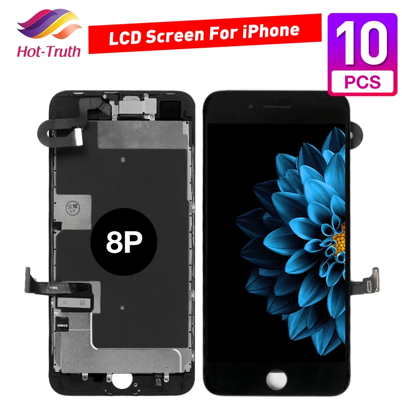 10 шт. AAA +++ экран для iphone 8 P Plus Полный комплект ЖК дисплея pantalla с камерой и датчиком