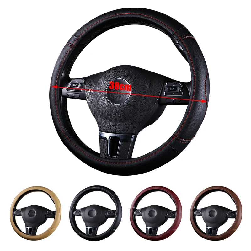 Car Steering Wheel Cover 38cm Non Slip Breathable PU Leather Steering Wheel Protector Universal Auto Accessories
Car Steering Wheel Cover 38cm Non Slip Breathable PU Leather Steering Wheel Protector Universal Auto Accessories