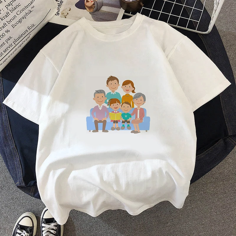 White Women T Shirt Female Top Clothing Family Graphic Print Summer Short Sleeve Casual Girl Ladies White T-Shirts Harajuku
White Women T Shirt Female Top Clothing Family Graphic Print Summer Short Sleeve Casual Girl Ladies White T-Shirts Harajuku