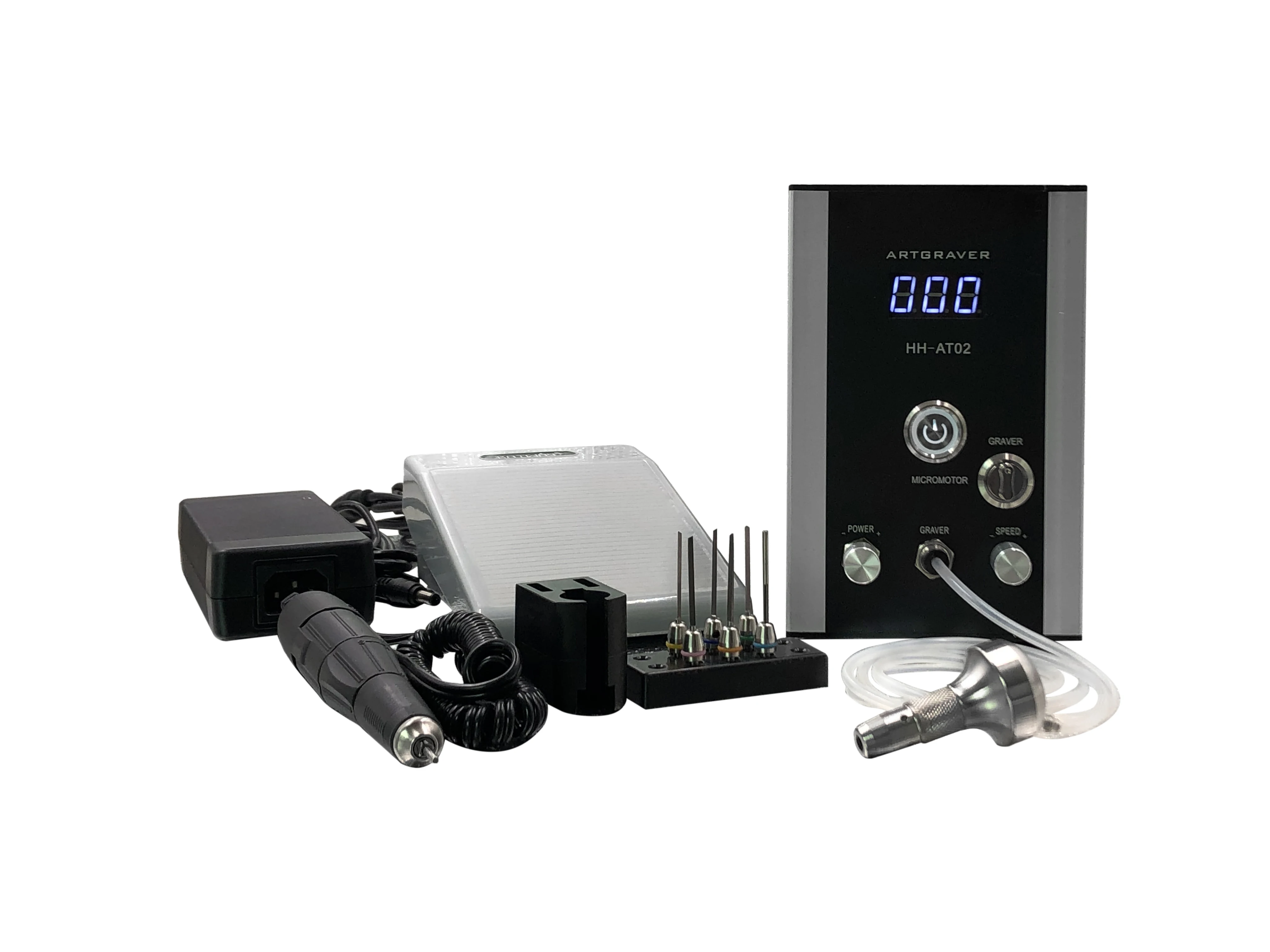 AT02 New type air compressor include art graver Engraving machine jewelry pneumatic graving and polishing machine
AT02 New type air compressor include art graver Engraving machine jewelry pneumatic graving and polishing machine