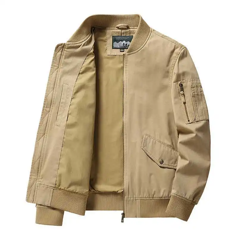 2021 Autumn Bomber Jackets Men Vintage Pure Cotton Heavyweight Cargo Baseball Jackets Plus Size High Quality Casual Coats Men
2021 Autumn Bomber Jackets Men Vintage Pure Cotton Heavyweight Cargo Baseball Jackets Plus Size High Quality Casual Coats Men