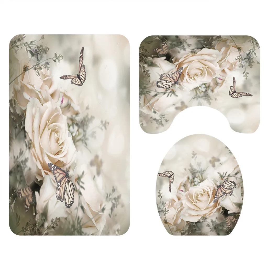 Waterproof Shower Curtain Toilet Cover Mat Non Slip Rug Bathroom Curtains for bathroom shower Bath Curtain flower Bath Screen
Waterproof Shower Curtain Toilet Cover Mat Non Slip Rug Bathroom Curtains for bathroom shower Bath Curtain flower Bath Screen
