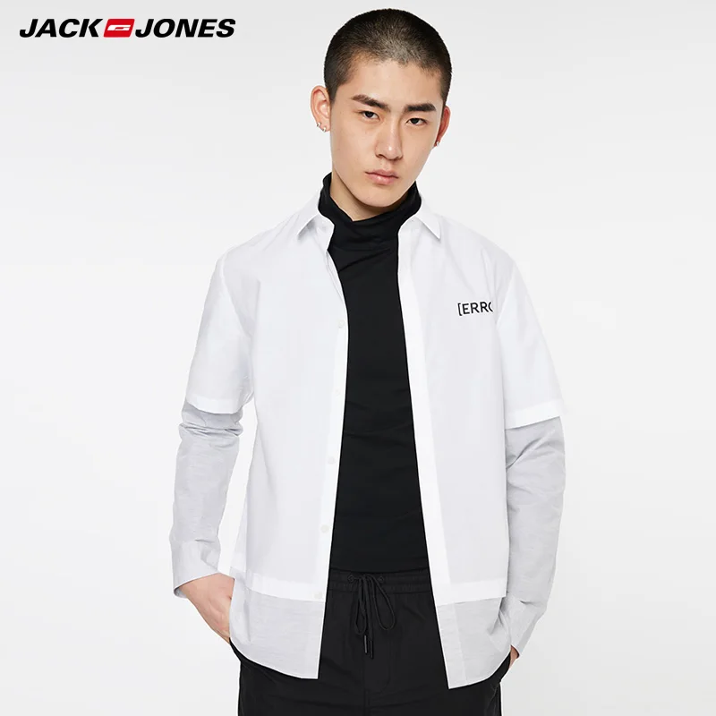JackJones Autumn Men's Lettered Offset Fake Two-Piece Long-Sleeved Shirt Jacket 219305529
JackJones Autumn Men's Lettered Offset Fake Two-Piece Long-Sleeved Shirt Jacket 219305529
