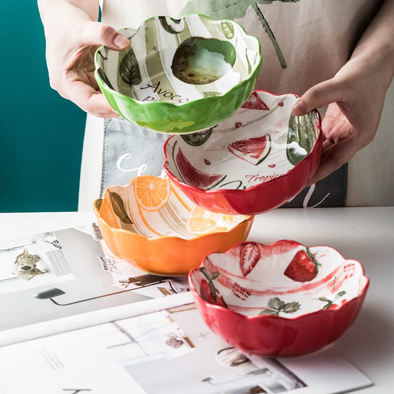 Household Simple Ceramic Rice Bowl Tableware Porridge Bowl Soup Bowl Creative Fruit Pattern Round Bowl Household Tableware
Household Simple Ceramic Rice Bowl Tableware Porridge Bowl Soup Bowl Creative Fruit Pattern Round Bowl Household Tableware