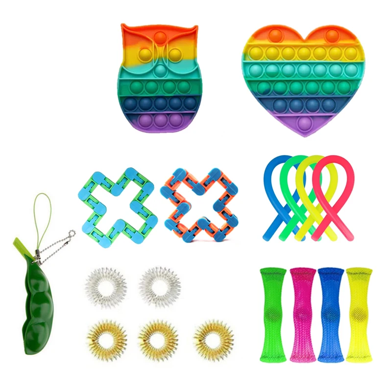 Popet Fidget Toys Anti Stress Set Stretchy Strings Push Gift Pack Adults Children Squishy Sensory Antistress Figet Toys
Popet Fidget Toys Anti Stress Set Stretchy Strings Push Gift Pack Adults Children Squishy Sensory Antistress Figet Toys