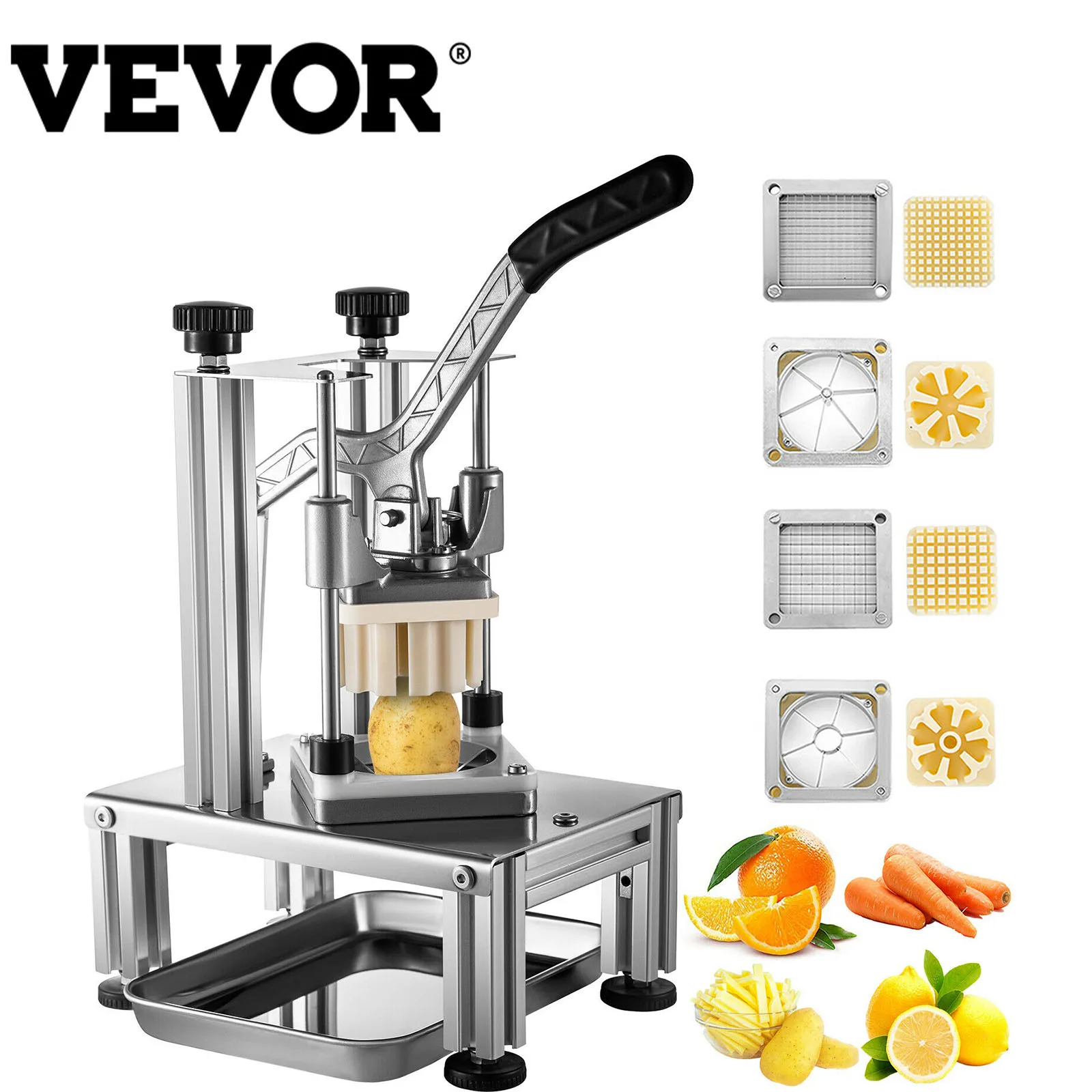 VEVOR 4-Blade Chopper Food Vegetable Dicer Stainless Steel W/ Adjustable Feet Extended Handle Quick Assembly Commercial Home Use
VEVOR 4-Blade Chopper Food Vegetable Dicer Stainless Steel W/ Adjustable Feet Extended Handle Quick Assembly Commercial Home Use