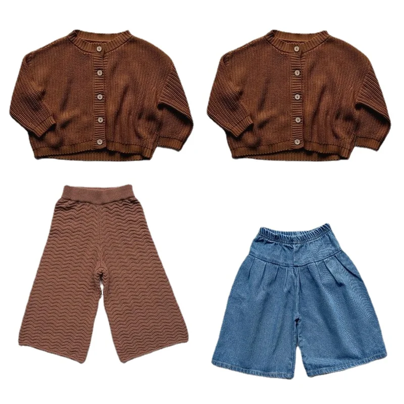 Оригинальный костюм для девочек, Лидер продаж 2021, осень и зима, новый свитер Tsf, джинсовые брюки с широкими штанинами для девочек
Оригинальный костюм для девочек, Лидер продаж 2021, осень и зима, новый свитер Tsf, джинсовые брюки с широкими штанинами для девочек