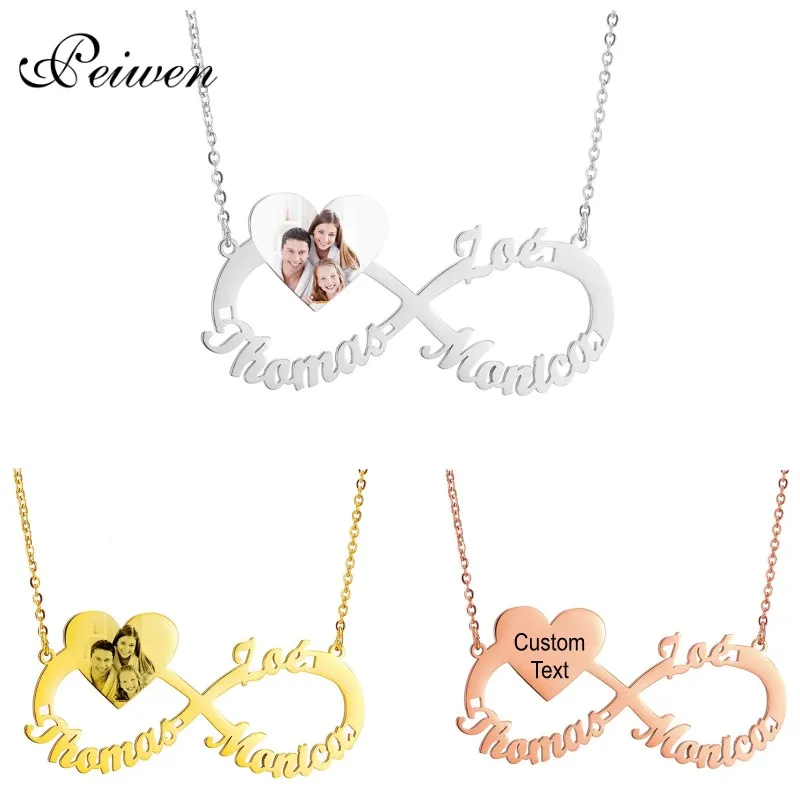 Personalized Custom Necklace Custom Color Photo Lettering Engrave Photo name Infinity Heart Nameplate Stainless Steel Necklaces
Personalized Custom Necklace Custom Color Photo Lettering Engrave Photo name Infinity Heart Nameplate Stainless Steel Necklaces