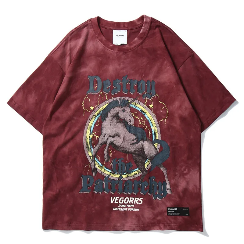 Hip Hop Wild Horse Tie dye Printed T Shirt Men 2020 Harajuku Short Sleeve Fashion Streetwear Male Casual Cotton Tops Tees
Hip Hop Wild Horse Tie dye Printed T Shirt Men 2020 Harajuku Short Sleeve Fashion Streetwear Male Casual Cotton Tops Tees