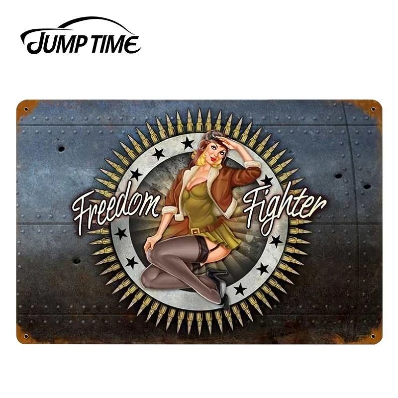 JumpTime 13 см x 8 6 Ретро Freedom девушка пин ап сексуальная Виниловая пленка для
