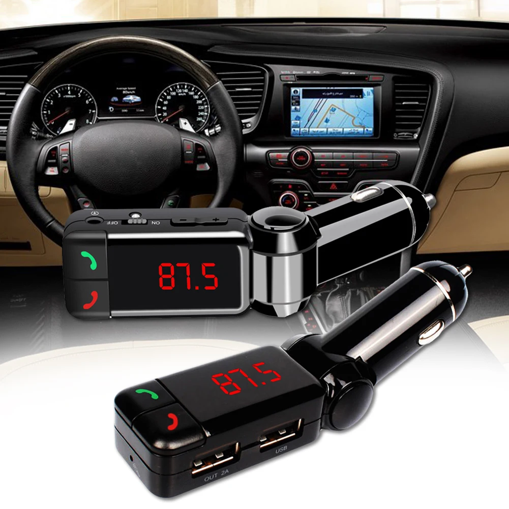 Беспроводной автомобильный комплект громкой связи с ЖК-дисплеем FM-трансмиттером