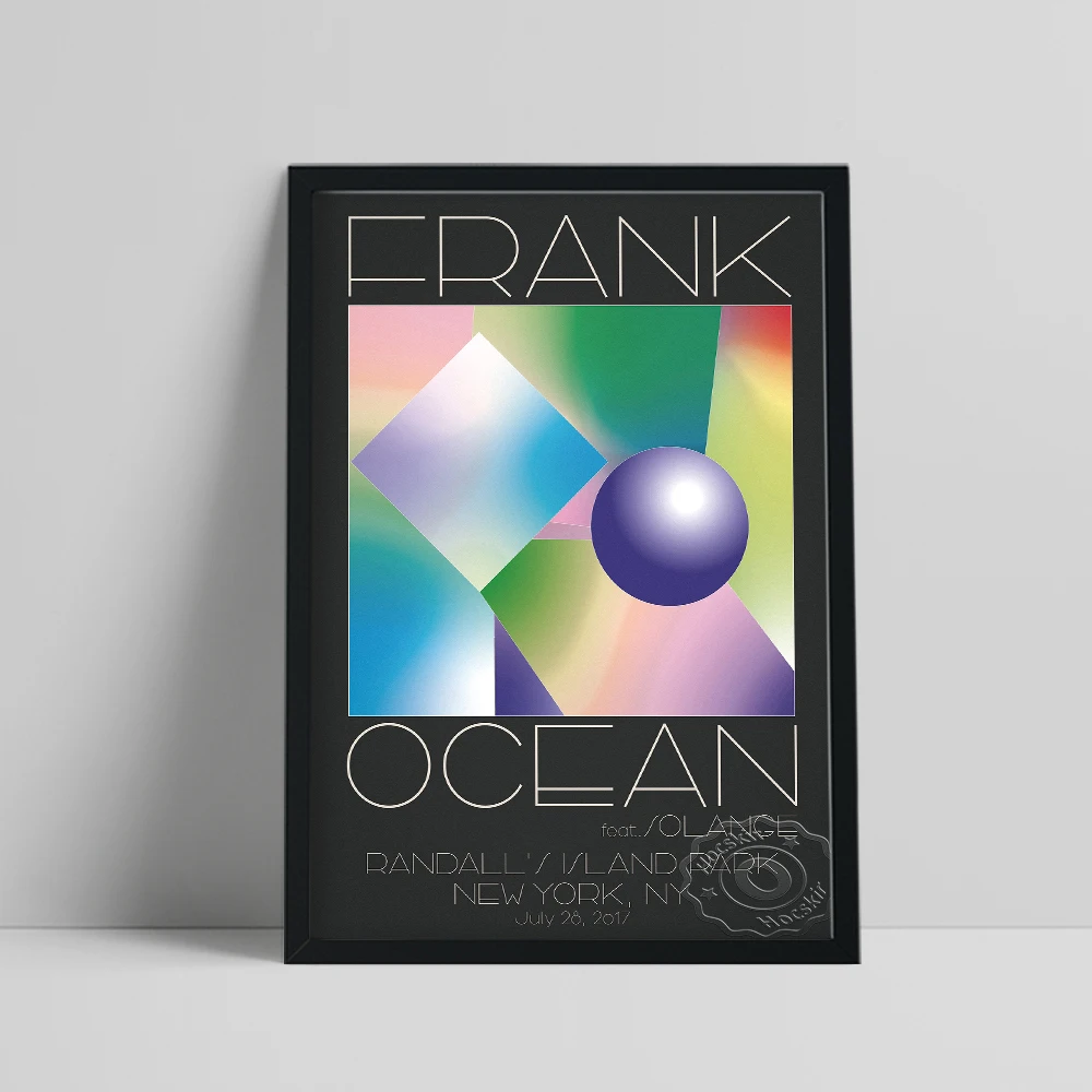 America Singer Frank Ocean Poster, Frank Ocean New York Gig Prints Art, Black Geometry Ball Wall Picture, Music Fan Collect Gift
America Singer Frank Ocean Poster, Frank Ocean New York Gig Prints Art, Black Geometry Ball Wall Picture, Music Fan Collect Gift