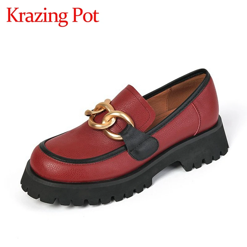 Туфли Krazing pot женские из натуральной воловьей кожи, удобная обувь для отдыха, круглый носок, металлическая цепочка, платформа, средний каблук...
Туфли Krazing pot женские из натуральной воловьей кожи, удобная обувь для отдыха, круглый носок, металлическая цепочка, платформа, средний каблук...