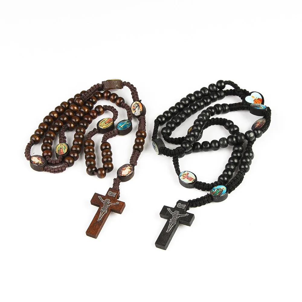 Christian Catholic Necklace JERUSALEM Wooden Cross Virgin Holy Christ Pendant Necklace For Women Rosary Prayer Beads Necklace
Christian Catholic Necklace JERUSALEM Wooden Cross Virgin Holy Christ Pendant Necklace For Women Rosary Prayer Beads Necklace