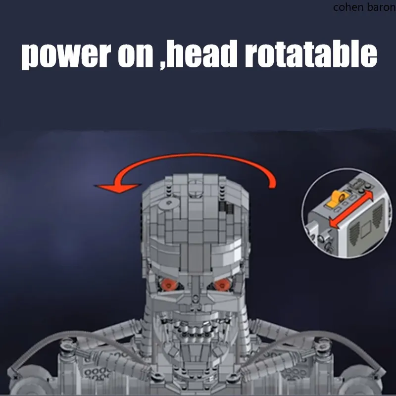 New 3082PCS Motorized Terminatored T-800 Giant Bust MOC-20570 Robot Technical Building Blocks Bricks Children Kid Toy Gift
New 3082PCS Motorized Terminatored T-800 Giant Bust MOC-20570 Robot Technical Building Blocks Bricks Children Kid Toy Gift