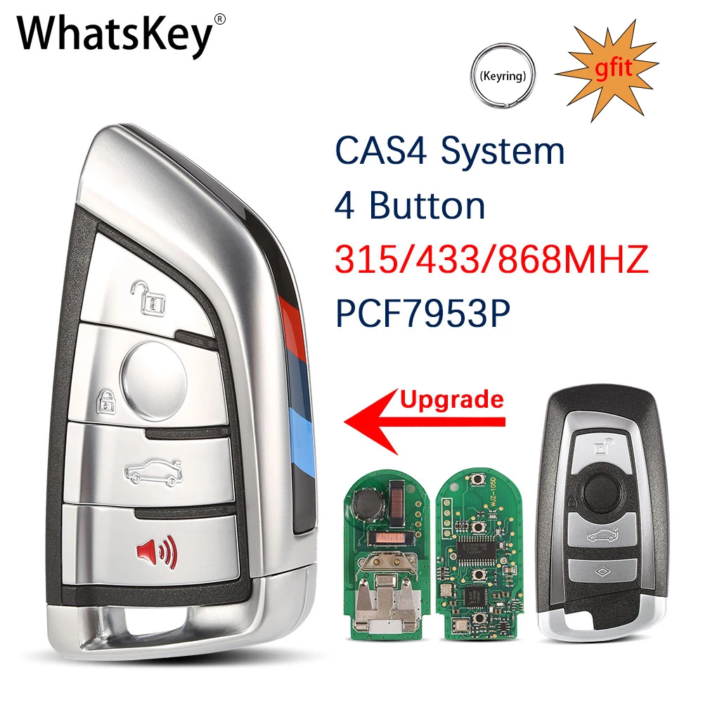 4 Buttons Remote Control Key For BMW 3 5 7 Series X5 X6 CAS4 CAS4+FEM 315/433/868MHz PCF7953P Chip 2014-2016 Smart Keyless Entry 
4 Buttons Remote Control Key For BMW 3 5 7 Series X5 X6 CAS4 CAS4+FEM 315/433/868MHz PCF7953P Chip 2014-2016 Smart Keyless Entry