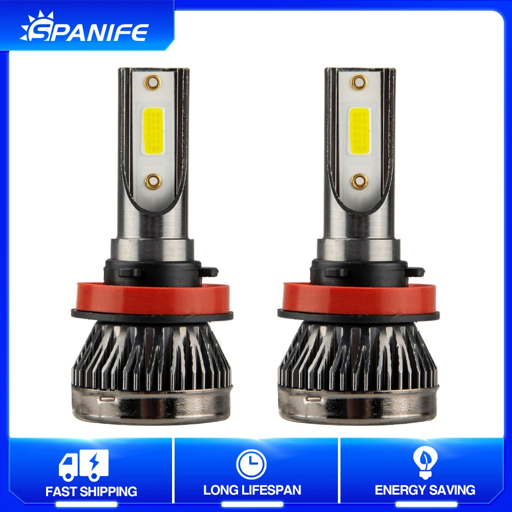 

Spanife H7 LED Headlight Bulbs Fog Light H4 Car LED Headlamp H1 H3 H11 9005 9006 9012 880 5202 H13 9004 9007 6000K 30W LED Bulb