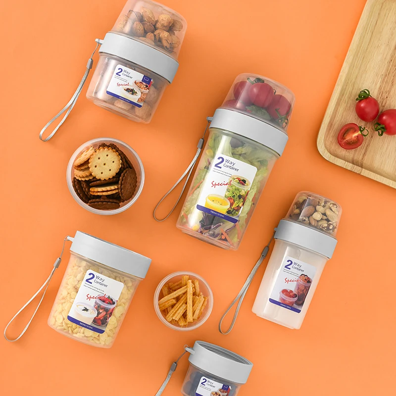 Double-layer Fresh-keeping Box Portable Travel Partitioned Transparent Storage Cup Layer Food Storage Bottle Organization Jars
Double-layer Fresh-keeping Box Portable Travel Partitioned Transparent Storage Cup Layer Food Storage Bottle Organization Jars