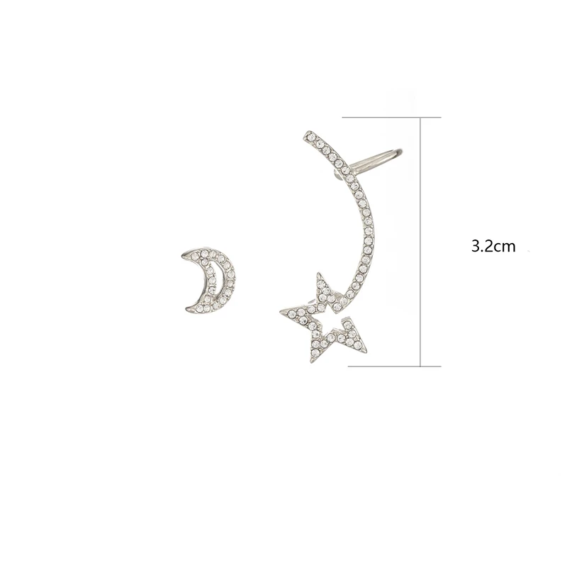 QX-EJ020 Womens Fashion Korean Earrings Clip on Earrings Fake Piercing Stars and Moon Asymmetrical Earrings for Women 2020
QX-EJ020 Womens Fashion Korean Earrings Clip on Earrings Fake Piercing Stars and Moon Asymmetrical Earrings for Women 2020