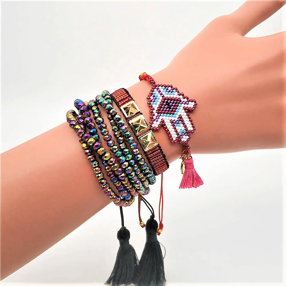 Rttooas MIYUKI Bracelet Fashion Rivet Jewelry Women Pulseras Mujer Moda 2020 Hamsa Fatima Friendship Charm Bracelets
Rttooas MIYUKI Bracelet Fashion Rivet Jewelry Women Pulseras Mujer Moda 2020 Hamsa Fatima Friendship Charm Bracelets