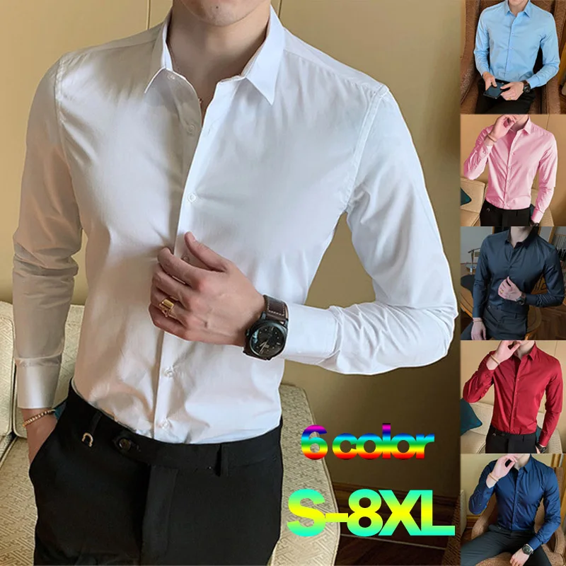 Рубашка мужская хлопковая с длинными рукавами, повседневная, приталенная
Рубашка мужская хлопковая с длинными рукавами, повседневная, приталенная