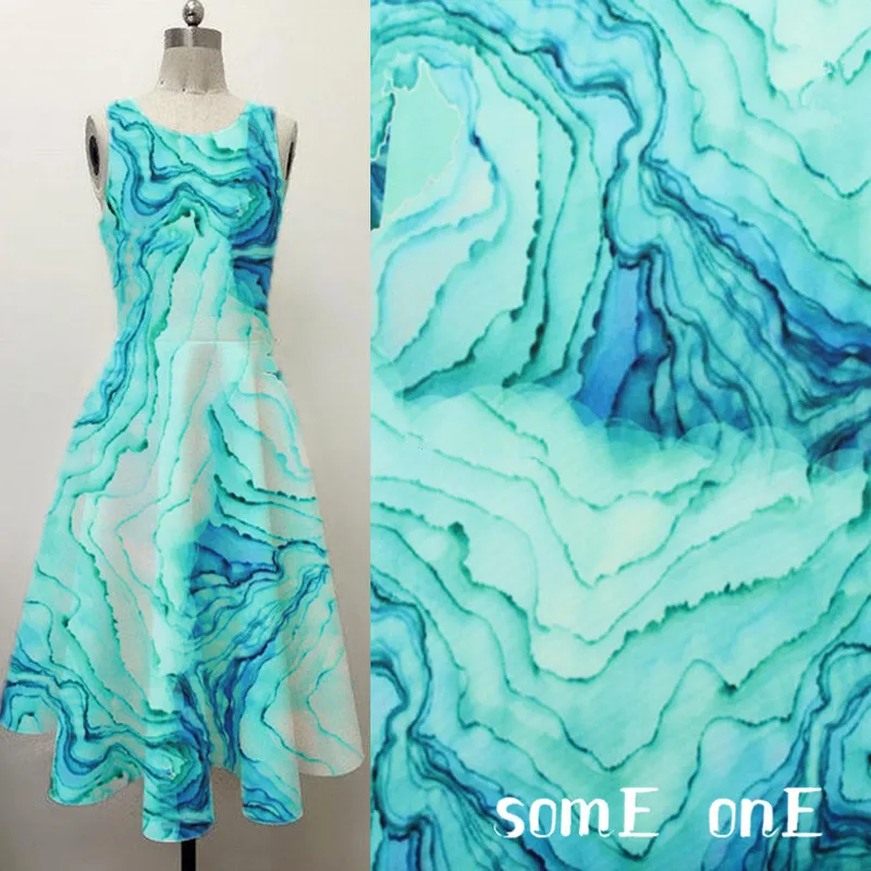 Printed Stretch Space Cotton Fabric Green Water Wave Air Layer DIY Decor Cheongsam Skirt Dress Coat Clothes Designer Fabric
Printed Stretch Space Cotton Fabric Green Water Wave Air Layer DIY Decor Cheongsam Skirt Dress Coat Clothes Designer Fabric