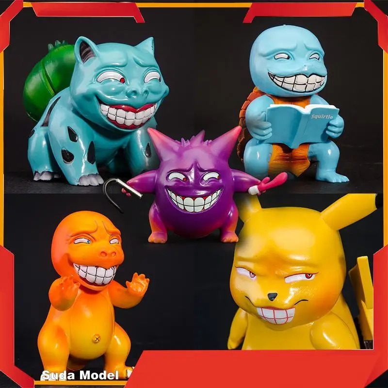 Spoof Funny Pokemon Series Squirtle Pikachu Gengar Fire Dragon Bulbasaur Psyduck Cartoon Anime Figures Model Kids Toys Gift PVC
Spoof Funny Pokemon Series Squirtle Pikachu Gengar Fire Dragon Bulbasaur Psyduck Cartoon Anime Figures Model Kids Toys Gift PVC