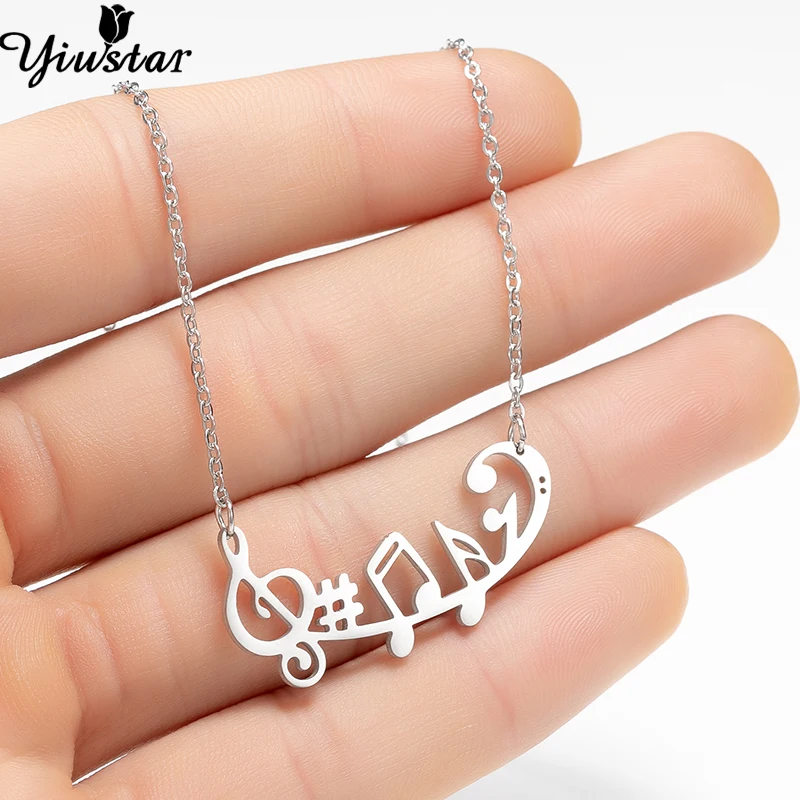 Yiustar Stainless Steel Music Note Necklace Women Infinity Love Charm Pendant Necklace Heart of Treble Note Jewelry Teacher Gift
Yiustar Stainless Steel Music Note Necklace Women Infinity Love Charm Pendant Necklace Heart of Treble Note Jewelry Teacher Gift