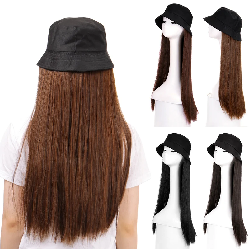 Synthetic Wig For Women Natural Wavy or Straight Black Brown hair Connection with Fisherman hat No adjustable Hat wig
Synthetic Wig For Women Natural Wavy or Straight Black Brown hair Connection with Fisherman hat No adjustable Hat wig