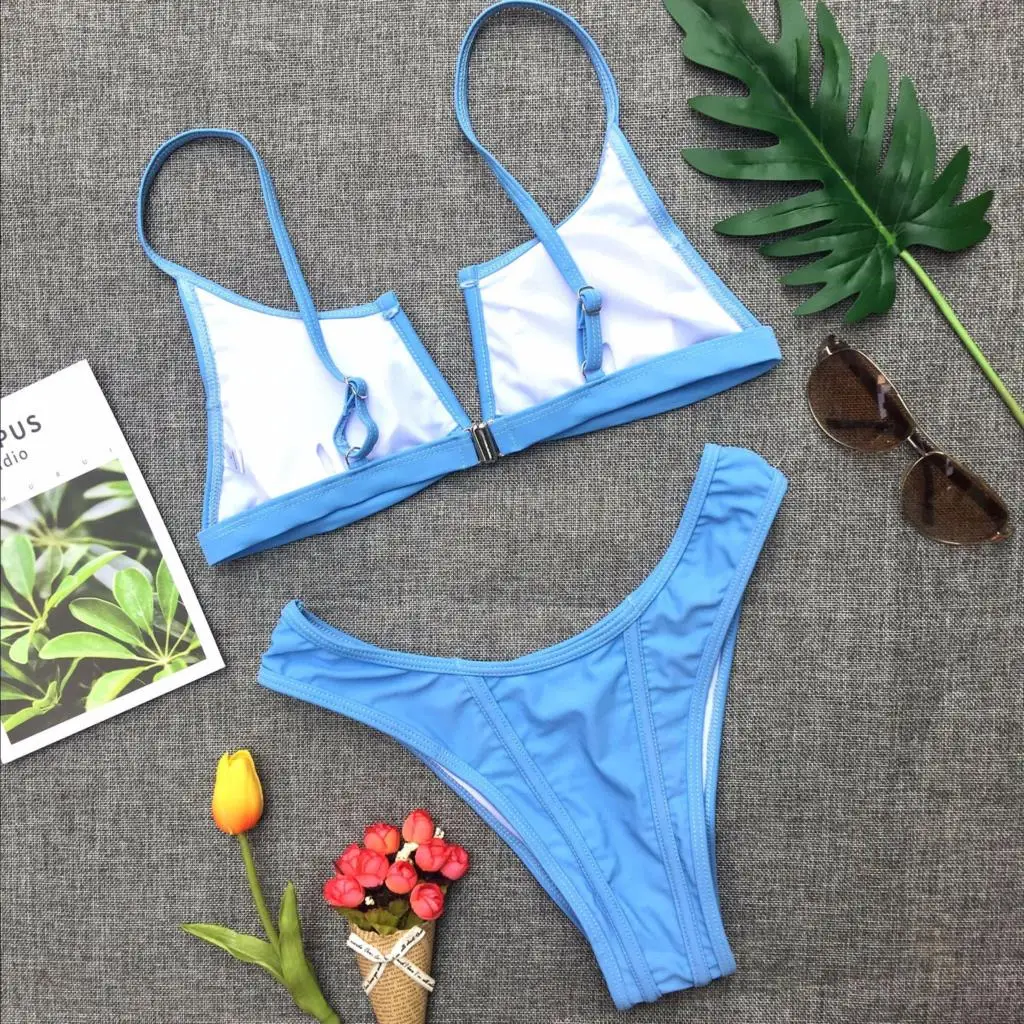 Bikini 2020 New Arrival Solid V-Neck Spaghetti Strap Low Waist Bikinis Sexy Swimsuit Swimwear Women Bathing Suit S-L
Bikini 2020 New Arrival Solid V-Neck Spaghetti Strap Low Waist Bikinis Sexy Swimsuit Swimwear Women Bathing Suit S-L