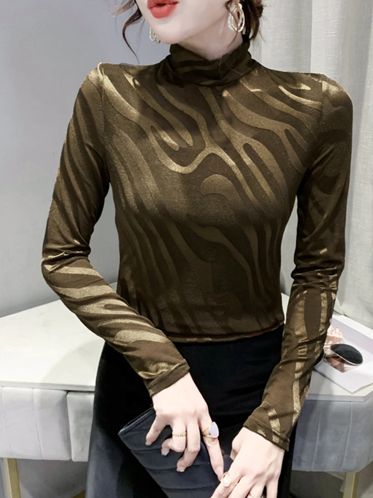 European Lace Velvet Mesh Fabric Sexy Female Winter Spring Turtleneck Brim Woman Warm Render Unlined Upper Jacket Art T-Shirt
European Lace Velvet Mesh Fabric Sexy Female Winter Spring Turtleneck Brim Woman Warm Render Unlined Upper Jacket Art T-Shirt