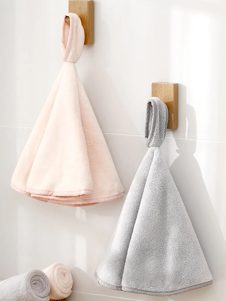 Hanging hand towels thickened large water-absorbent quick-drying kitchen and bathroom children's face towel and hand cloth
Hanging hand towels thickened large water-absorbent quick-drying kitchen and bathroom children's face towel and hand cloth