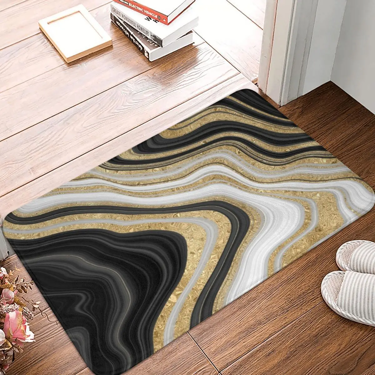 Black And Gold Details Doormat Carpet Mat Rug Polyester Non-Slip Floor Decor Bath Bathroom Kitchen Living Room 40x60
Black And Gold Details Doormat Carpet Mat Rug Polyester Non-Slip Floor Decor Bath Bathroom Kitchen Living Room 40x60