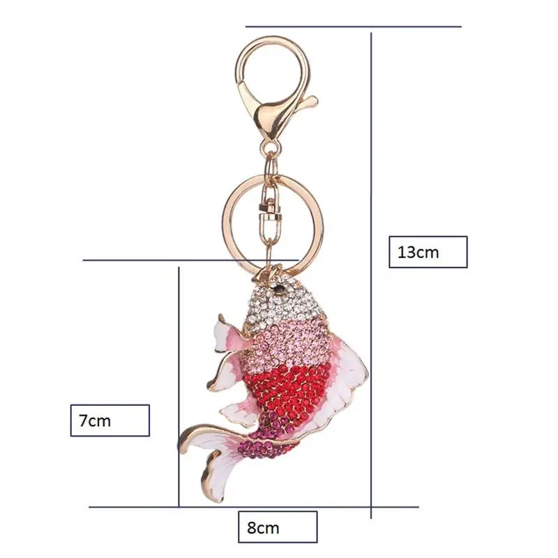 Colorful Crystal Tail Fish Goldfish Keychains Handbag Keyrings Key Chains Purse Bag Car Pendant Women Gifts 2021 New Style
Colorful Crystal Tail Fish Goldfish Keychains Handbag Keyrings Key Chains Purse Bag Car Pendant Women Gifts 2021 New Style