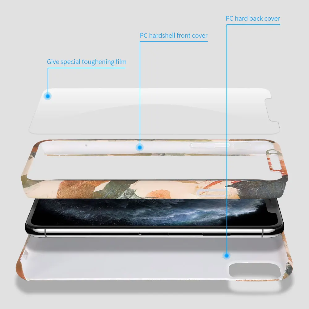 Чехол KISS 360 защитный Винтажный чехол с цветами для iPhone 11PRO 6 6s 11 XR X XS 8 Plus пленкой s 7