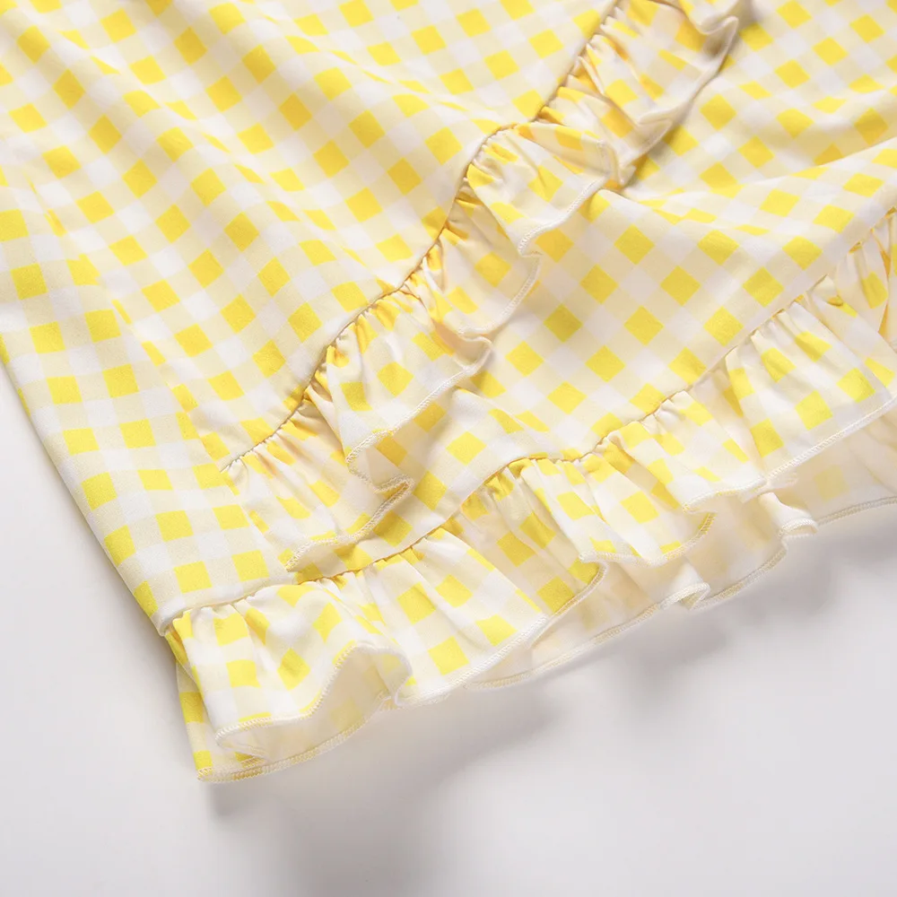Women's Short Skirt Summer New Style Plaid Print Lotus Leaf Edge Hollow-Out Dress Sexy A-Line High Waist Suspender Skirt
Women's Short Skirt Summer New Style Plaid Print Lotus Leaf Edge Hollow-Out Dress Sexy A-Line High Waist Suspender Skirt