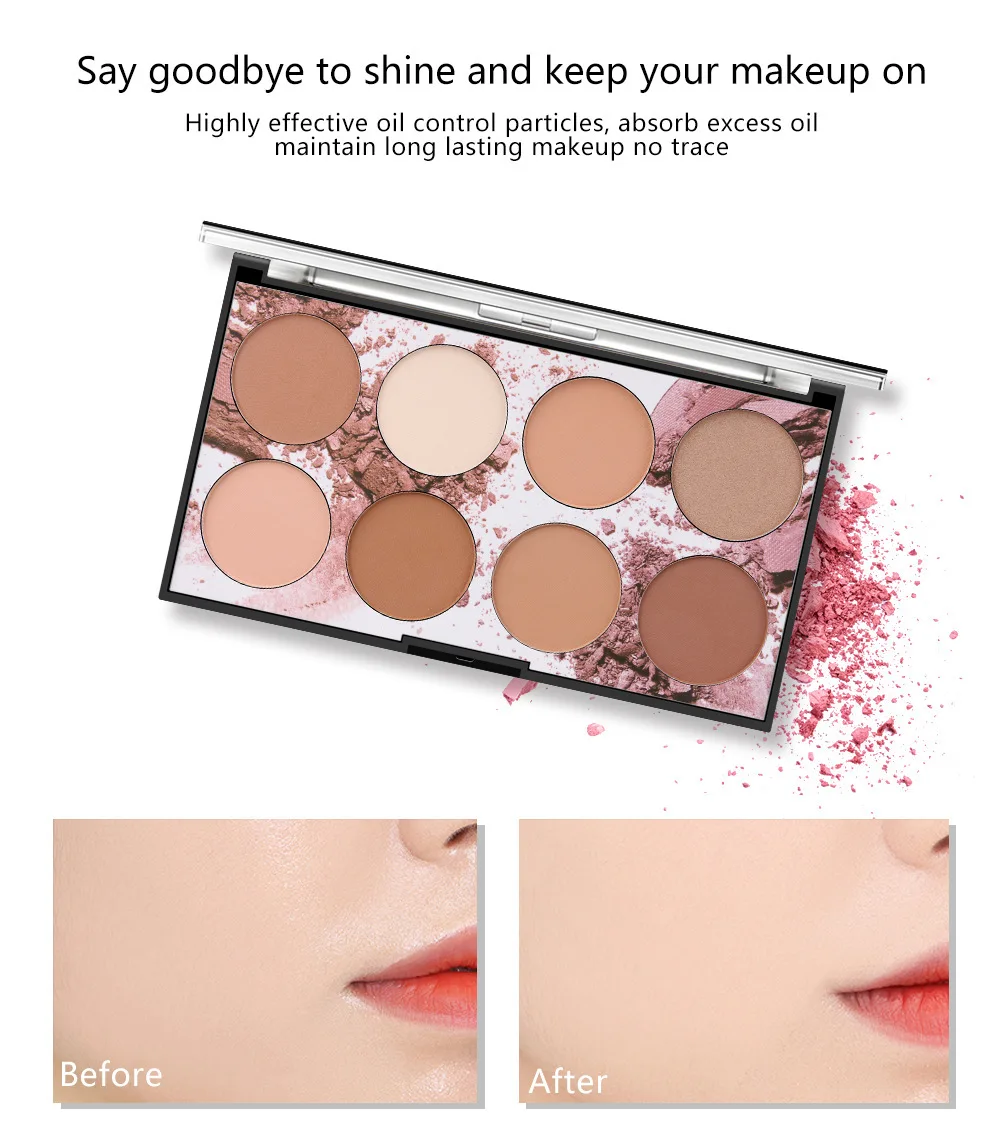 8-color Natural Long-Lasting Oil Control Makeup Pressed Powder Matte Soft Face waterproof Powder
8-color Natural Long-Lasting Oil Control Makeup Pressed Powder Matte Soft Face waterproof Powder