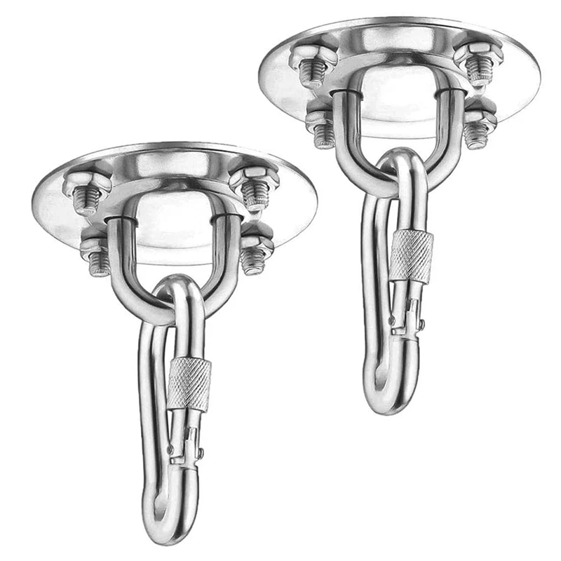 Retail Swivel Hammock Hooks Stainless Steel 180 Degree Swivel Heavy Duty Swing Hangers Hanging Hooks Kit for Concrete Wooden
Retail Swivel Hammock Hooks Stainless Steel 180 Degree Swivel Heavy Duty Swing Hangers Hanging Hooks Kit for Concrete Wooden