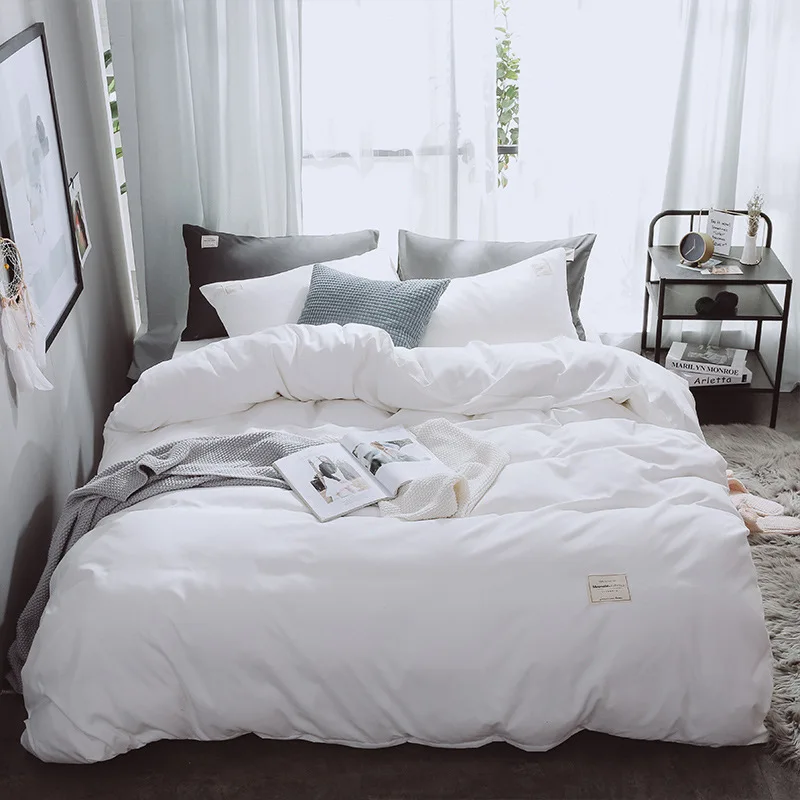 Nordic Frosted Solid Four Piece Set Simple Bed Cover Twill Warm Large Quilt Cover Bed Sheet Fitted Sheet Home Bedroom Bedding
Nordic Frosted Solid Four Piece Set Simple Bed Cover Twill Warm Large Quilt Cover Bed Sheet Fitted Sheet Home Bedroom Bedding