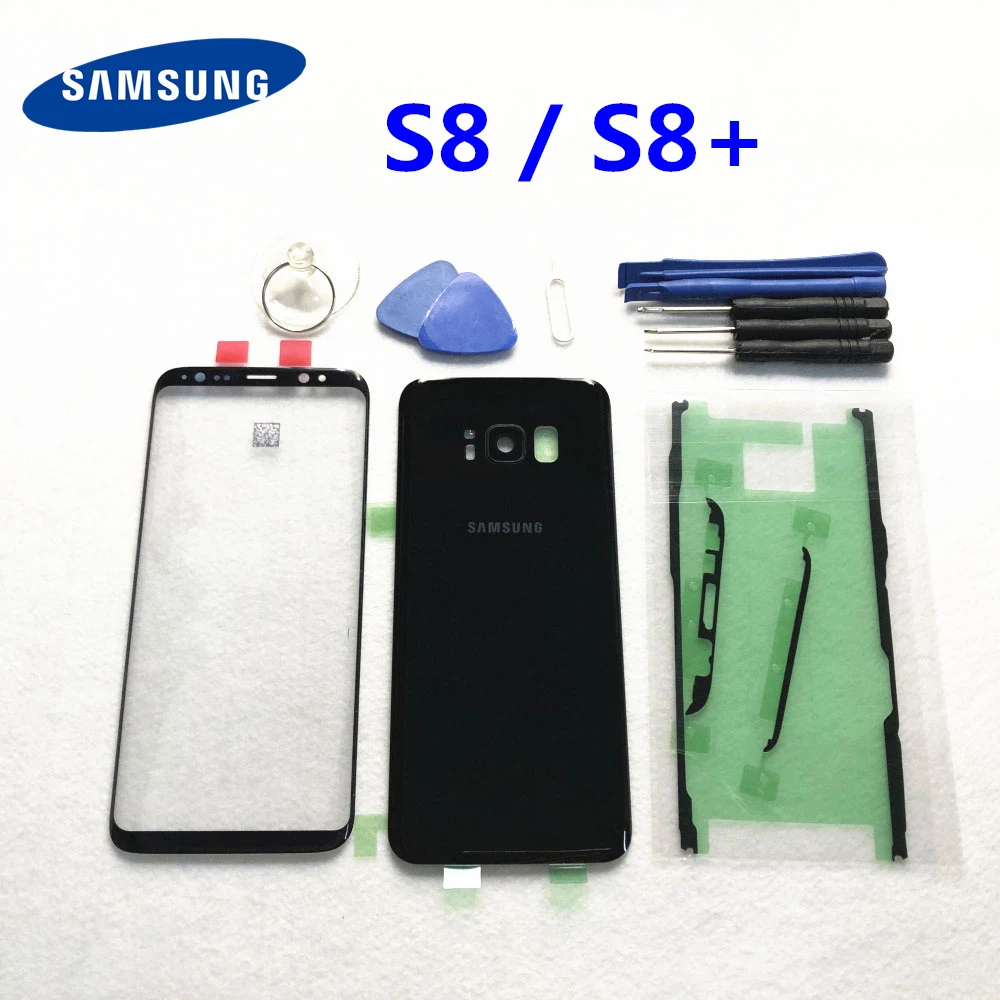 Задняя крышка батарейного отсека SAMSUNG Galaxy S8 G950 S8plus G955 задний корпус + стеклянный