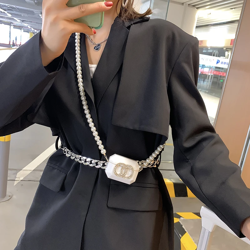 Fashion Pearl Chain Mini Lady Crossbody Bag Women's Diamond Shoulder Bags Luxury Designer Dinner Jewelry Box Brand Messenger Bag
Fashion Pearl Chain Mini Lady Crossbody Bag Women's Diamond Shoulder Bags Luxury Designer Dinner Jewelry Box Brand Messenger Bag